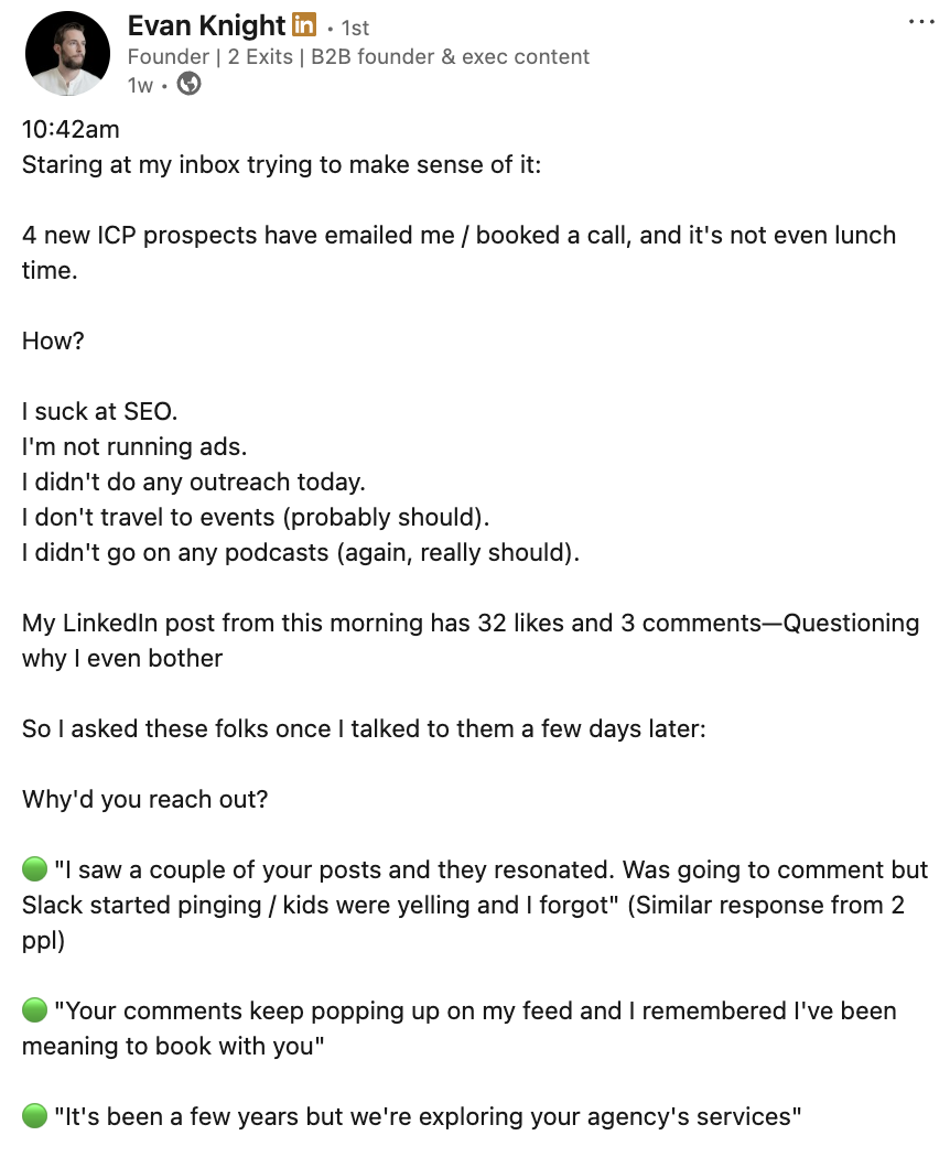 在领袖思想内容中获得商业成果的例子