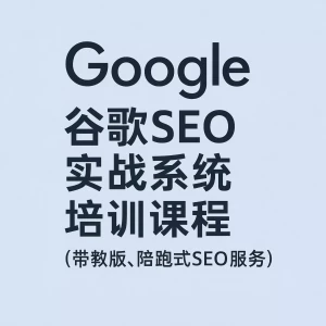 谷歌SEO实战系统培训课程（带教版，陪跑式SEO服务）