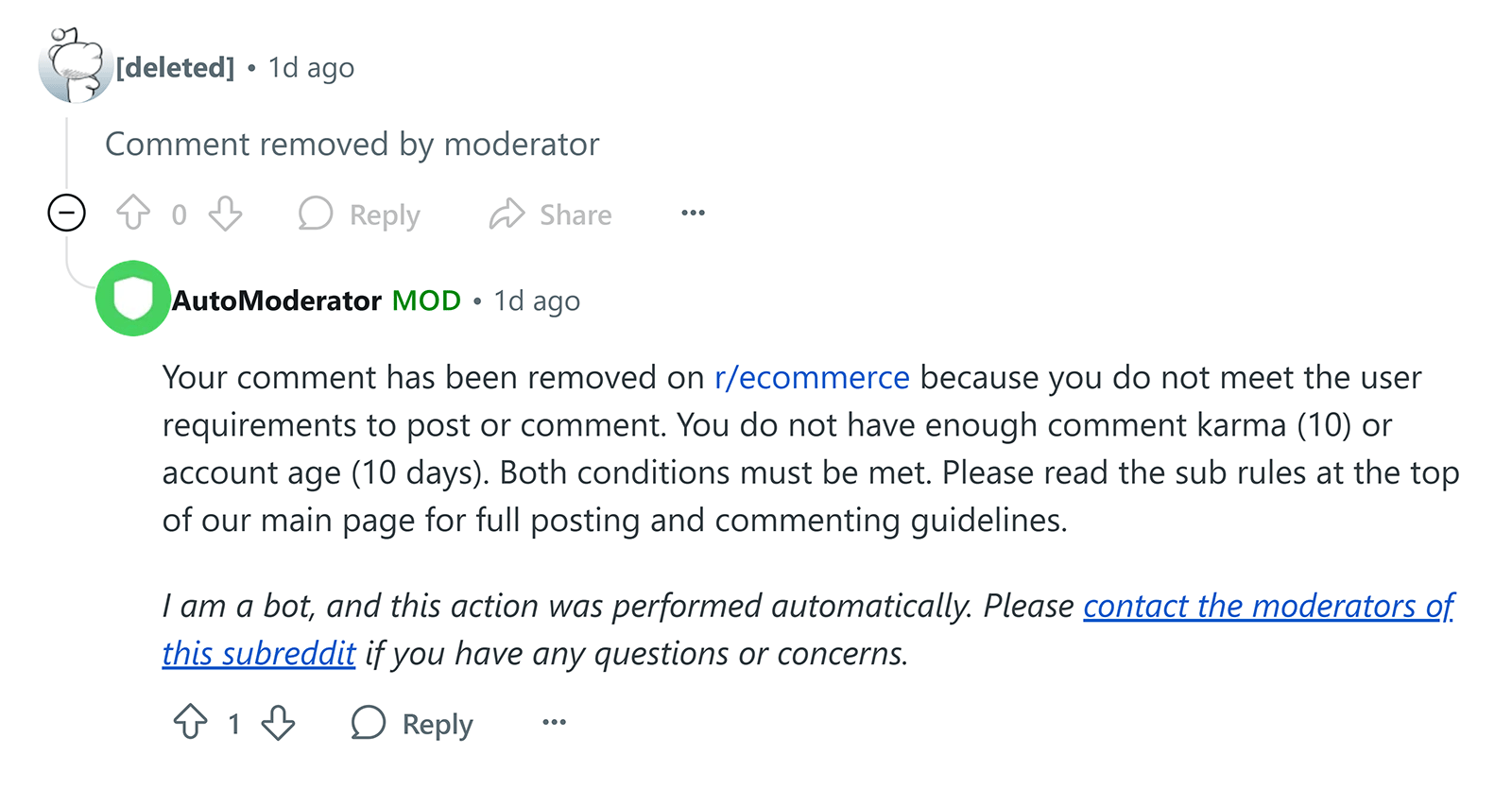 r/ecommerce AutoModerator 删除的评论,未满足 karma 和账号年龄规则。