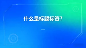 什么是标题标签？